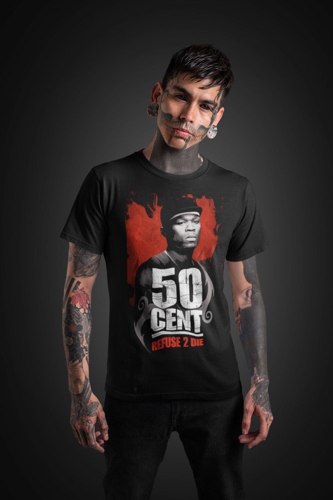 Download T Shirt Mockup Of A Goth Man With A Skull Tattooed Face Standing At A Studio 26593 6 Bandadda Bandadda Band Adda Rock Metal Band Tshirts India