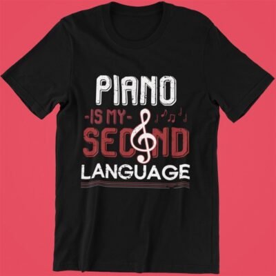 Funny Pianist Quote Piano Black Tshirt