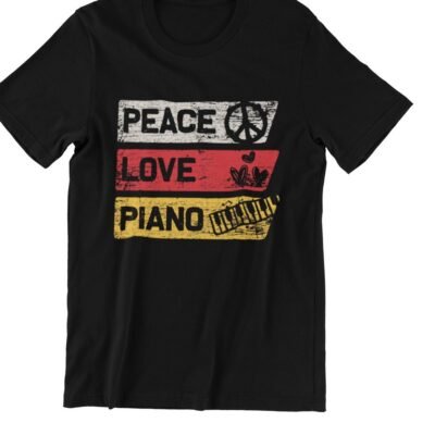 Pianist Retro Musical Instrument Piano Black Tshirt